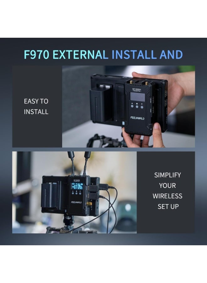 FEELWORLD F7 Plus 7 Inch 1200nit DSLR Camera Field Monitor Touch Screen with 3D Lut HDR Waveform F970 External Power Install Kit 1920x1200 4K 60Hz HDMI Input and Output 8.4V DC Output 5V Type-c Input - Image 5